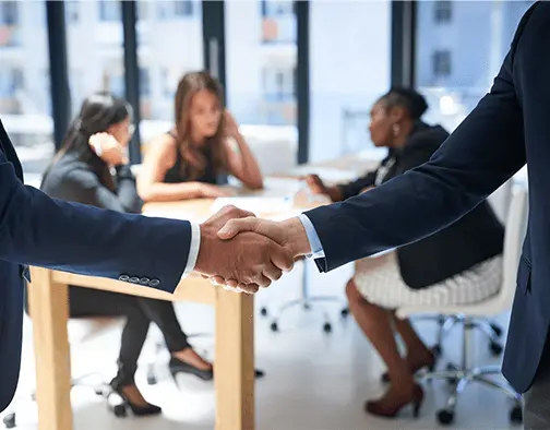 Team Meeting Handshake