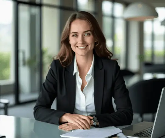 Professional man with glasses holding tablet